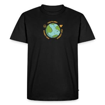 Pro choice Pro planet Pro science - zéro déchet - T-shirt Premium bio Homme - noir - Devant - Nico (187cm)