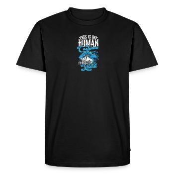C’est mon costume humain, je suis vraiment un requin - - T-shirt Premium bio Homme - noir - Devant - Nico (187cm)