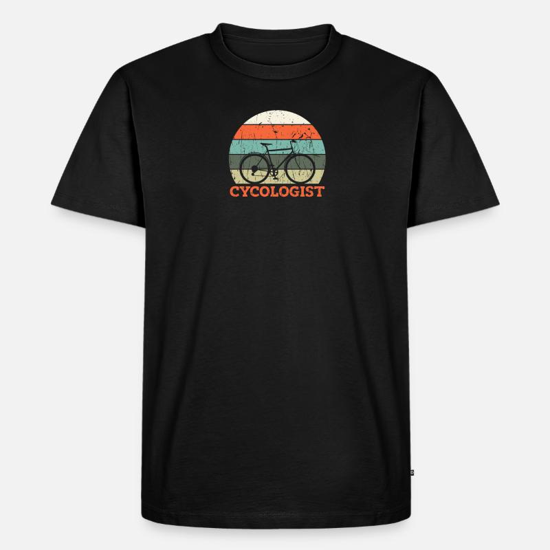 Zykologe - ebike - Männer Premium Bio T-Shirt - Schwarz