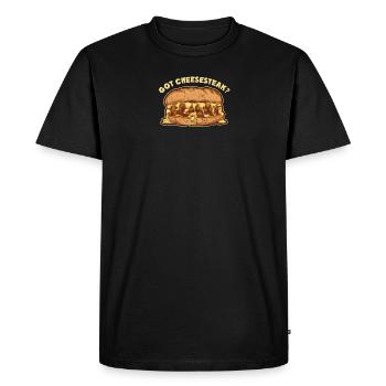 Got cheesesteak - fromage fondu - T-shirt Premium bio Homme - noir - Devant - Nico (187cm)