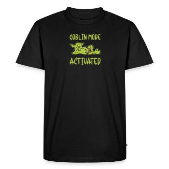 Mode Gobelin activé - gobelin - T-shirt Premium bio Homme - noir - Devant - Nico (187cm)