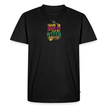 Ne me faites pas tourner mon interrupteur de sorcière - méchant - T-shirt Premium bio Homme - noir - Devant - Nico (187cm)