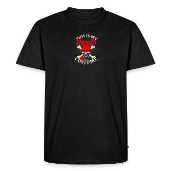 C’est mon costume de pirate - squelette - T-shirt Premium bio Homme - noir - Devant - Nico (187cm)