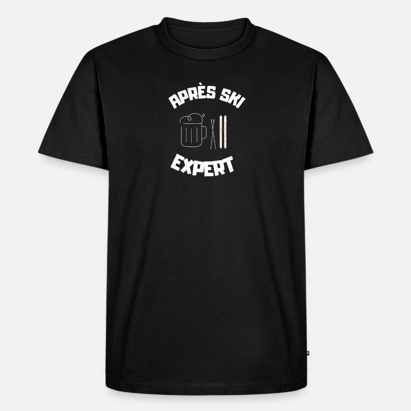 Après Ski Expert - Männer Premium Bio T-Shirt - Schwarz