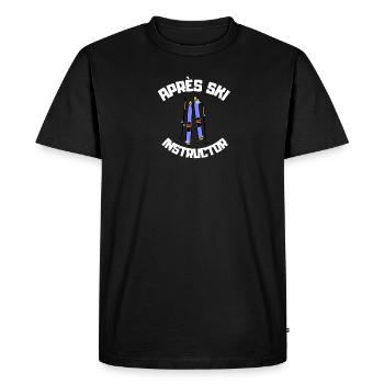 Après Ski Instructor - Men's Premium Organic T-Shirt - black - Front - Nico (187cm)