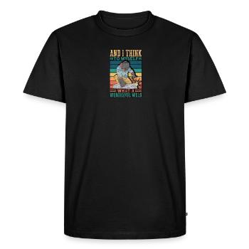 Et je me dis quelle merveilleuse soudure - - T-shirt Premium bio Homme - noir - Devant - Nico (187cm)