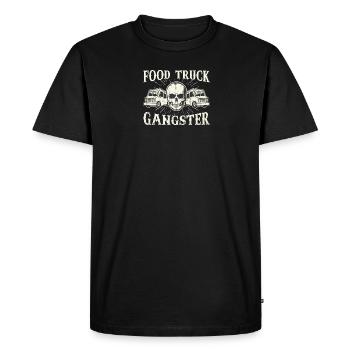 Food Truck Gangster - restauration rapide - T-shirt Premium bio Homme - noir - Devant - Nico (187cm)
