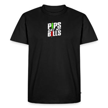 Pips payer mes factures - crypto-monnaies - T-shirt Premium bio Homme - noir - Devant - Nico (187cm)