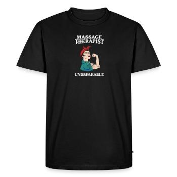 Massage Therapist Unbreakable - massage - Men's Premium Organic T-Shirt - black - Front - Nico (187cm)