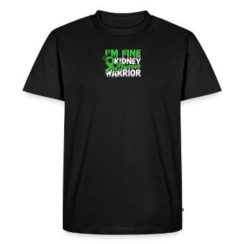 Im fine Kidney Disease Warrior - rein - T-shirt Premium bio Homme - noir - Devant - Nico (187cm)