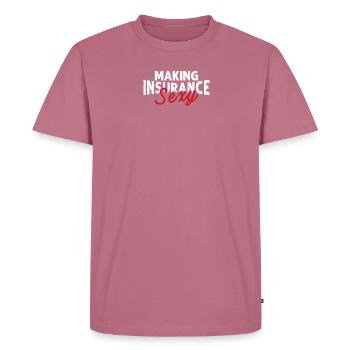 Rendre l’assurance sexy - protection - T-shirt Premium bio Homme - mauve - Devant - Nico (187cm)