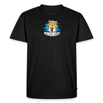 Meowcrobiology - medical lab - Men's Premium Organic T-Shirt - black - Front - Nico (187cm)