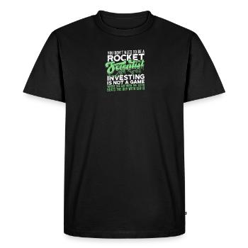 You don't need to be a rocket scientist. - Men's Premium Organic T-Shirt - black - Front - Nico (187cm)