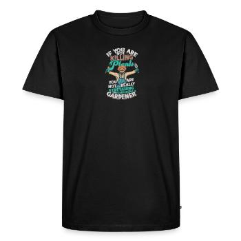 If you are not killing plants, you are not really - Men's Premium Organic T-Shirt - black - Front - Nico (187cm)