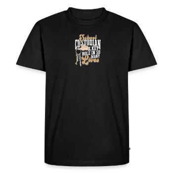 Gardien d’école Un rôle clé dans tant de vies - - T-shirt Premium bio Homme - noir - Devant - Nico (187cm)