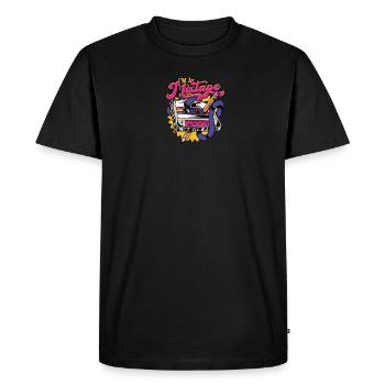 Je suis une mixtape - égalité - T-shirt Premium bio Homme - noir - Devant - Nico (187cm)