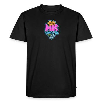 HR Gangsta - fleurs - T-shirt Premium bio Homme - noir - Devant - Nico (187cm)