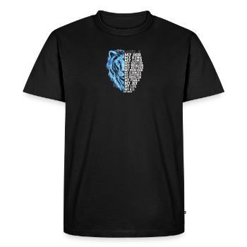 Jésus est mon dieu mon roi mon seigneur mon sauveur mon - T-shirt Premium bio Homme - noir - Devant - Nico (187cm)