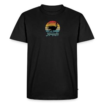 Allegedly - ostrich - Men's Premium Organic T-Shirt - black - Front - Nico (187cm)