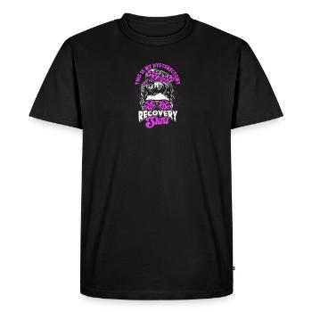 Ceci est ma chemise de récupération d’hystérectomie - récupération - T-shirt Premium bio Homme - noir - Devant - Nico (187cm)