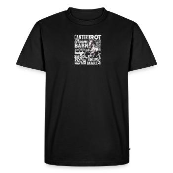 Cantertrot Groom Grange Dressage Neigh Horse - T-shirt Premium bio Homme - noir - Devant - Nico (187cm)