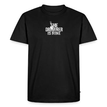 Le batteur est le mien - percussionniste - T-shirt Premium bio Homme - noir - Devant - Nico (187cm)