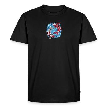Yin yang koi fish - yin yang - Men's Premium Organic T-Shirt - black - Front - Nico (187cm)
