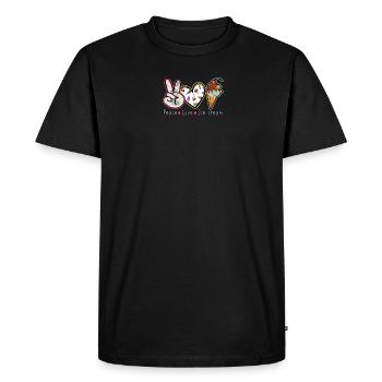 Peace Love Ice Cream - fondant - T-shirt Premium bio Homme - noir - Devant - Nico (187cm)