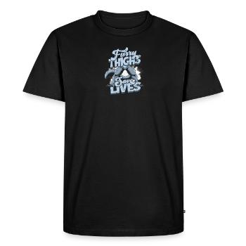 Les cuisses poilues sauvent des vies - fursuit - T-shirt Premium bio Homme - noir - Devant - Nico (187cm)