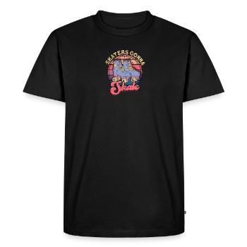 Les patineurs vont patiner - patinage à roulettes - T-shirt Premium bio Homme - noir - Devant - Nico (187cm)