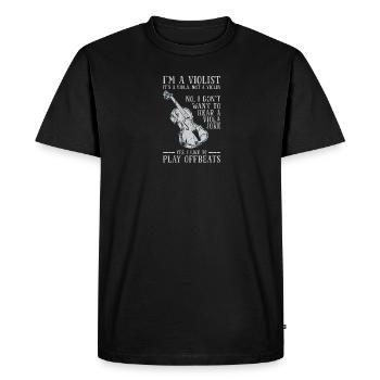 I'm a violist It's a viola not a violin No I - Men's Premium Organic T-Shirt - black - Front - Nico (187cm)