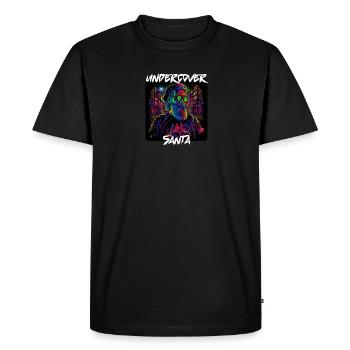 Père Noël infiltré dans la ville 5 - T-shirt Premium bio Homme - noir - Devant - Nico (187cm)