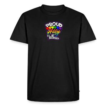 Proud Ally I'll be there for you - ally - Men's Premium Organic T-Shirt - black - Front - Nico (187cm)