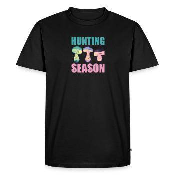 Mushroom Hunting Mushroom Hunter Mushroom Picker Morel Mycologist - Men's Premium Organic T-Shirt - black - Front - Nico (187cm)