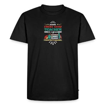 Besides every good teacher is a great - Men's Premium Organic T-Shirt - black - Front - Nico (187cm)