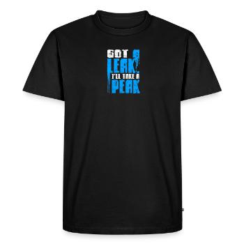 Got a leak I'll take a peak - pipes - Men's Premium Organic T-Shirt - black - Front - Nico (187cm)