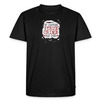 Partner in True Crime and Dogs Murder Show - Men's Premium Organic T-Shirt - black - Front - Nico (187cm)