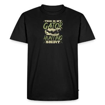 Alligator Hunter, c’est ma chasse au gator - T-shirt Premium bio Homme - noir - Devant - Nico (187cm)