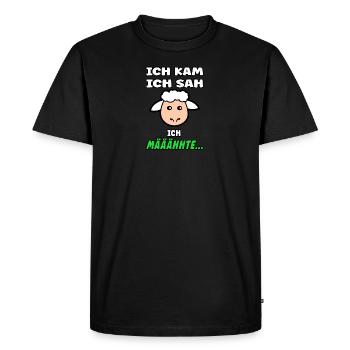 Sheep dicton - Drôle de design avec des moutons - T-shirt Premium bio Homme - noir - Devant - Nico (187cm)