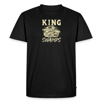 Chasse au gator Roi des marais Chasseur d’alligators - T-shirt Premium bio Homme - noir - Devant - Nico (187cm)