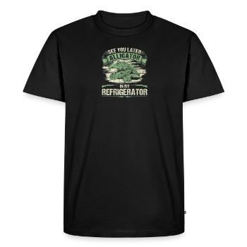 Vintage Gator Hunting, à plus tard Alligator - T-shirt Premium bio Homme - noir - Devant - Nico (187cm)