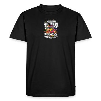 I'm no professional painter, but I'm pro at - Men's Premium Organic T-Shirt - black - Front - Nico (187cm)