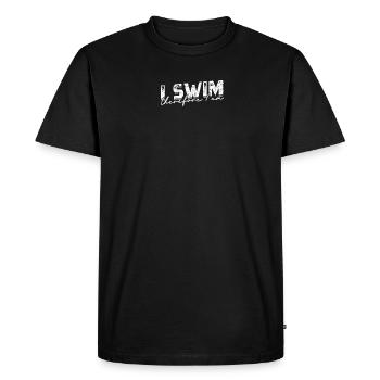 Je nage donc je suis - Natation - T-shirt Premium bio Homme - noir - Devant - Nico (187cm)