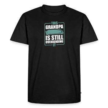 Mouth organ French harp harmonica player - Men's Premium Organic T-Shirt - black - Front - Nico (187cm)
