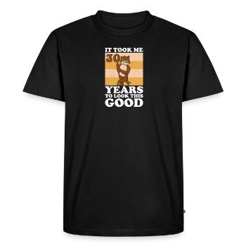 It took me 30 years to look so good - Men's Premium Organic T-Shirt - black - Front - Nico (187cm)