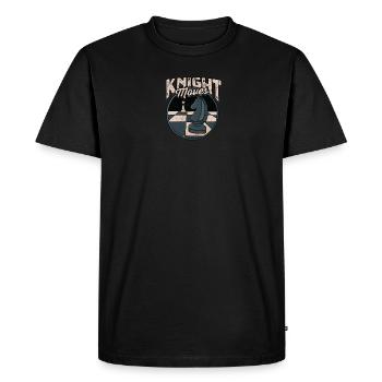 Knight moves - Chess - Men's Premium Organic T-Shirt - black - Front - Nico (187cm)