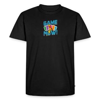 Game now! - Boardgames - Men's Premium Organic T-Shirt - black - Front - Nico (187cm)