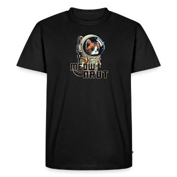 Meownaut astronaut cat for cat daddy - Men's Premium Organic T-Shirt - black - Front - Nico (187cm)
