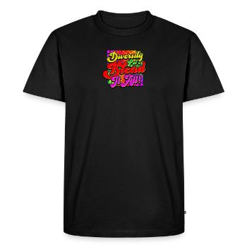 Diversité - Mélangeons tout ! -Diversité - T-shirt Premium bio Homme - noir - Devant - Nico (187cm)