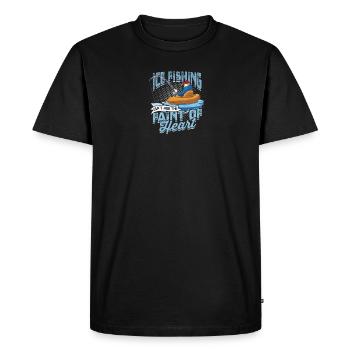 Ice fishing isn't for the faint of heart - Ice - Men's Premium Organic T-Shirt - black - Front - Nico (187cm)
